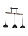 Milagro Lampa wisząca ERIK Sawn black/Patinated wood 3XE27 MLP7640