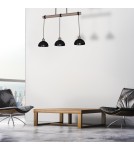 Milagro Lampa wisząca ERIK Sawn black/Patinated wood 3XE27 MLP7640 Milagro Lampa wisząca ERIK Sawn black/Patinated wood 3XE27 MLP7640