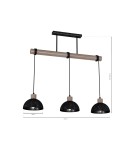 Milagro Lampa wisząca ERIK Sawn black/Patinated wood 3XE27 MLP7640 Milagro Lampa wisząca ERIK Sawn black/Patinated wood 3XE27 MLP7640