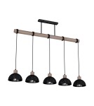 Milagro Lampa wisząca ERIK Sawn black/Patinated wood 5XE27 MLP7641 Milagro Lampa wisząca ERIK Sawn black/Patinated wood 5XE27 MLP7641