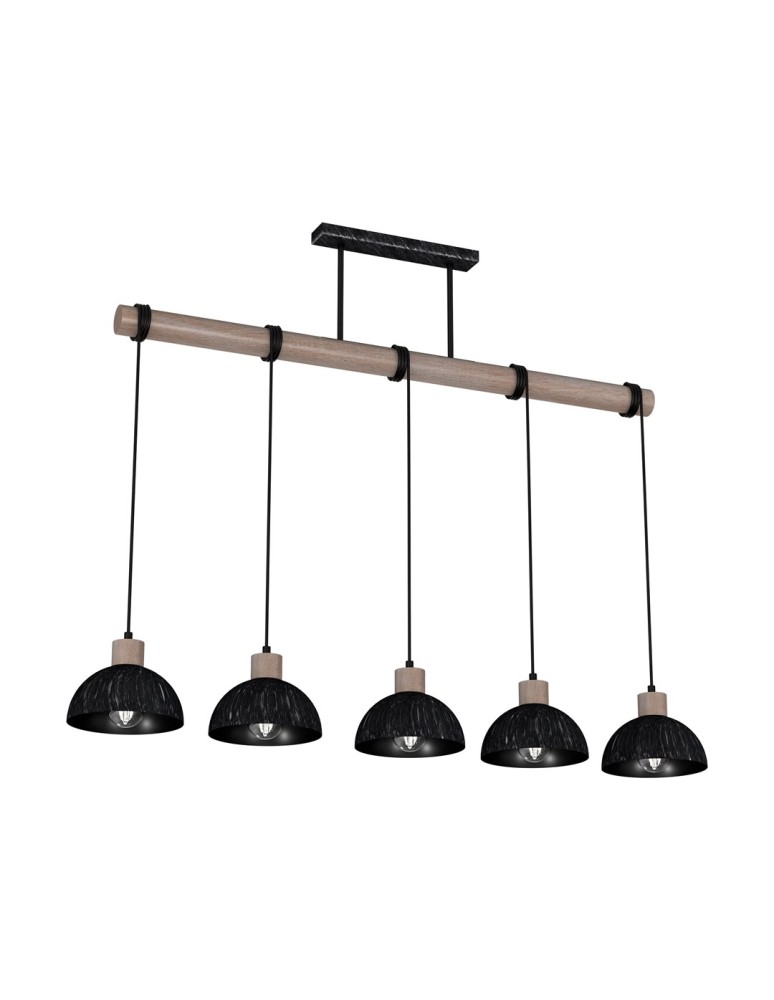 Milagro Lampa wisząca ERIK Sawn black/Patinated wood 5XE27 MLP7641 Milagro Lampa wisząca ERIK Sawn black/Patinated wood 5XE27 MLP7641