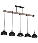Milagro Lampa wisząca ERIK Sawn black/Patinated wood 5XE27 MLP7641 Milagro Lampa wisząca ERIK Sawn black/Patinated wood 5XE27 MLP7641