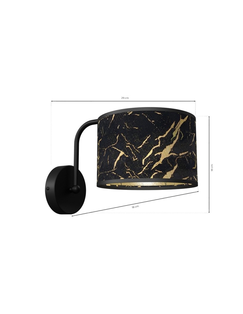 Milagro Kinkiet SENSO Black/Gold 1xE27 MLP7290 Milagro Kinkiet SENSO Black/Gold 1xE27 MLP7290