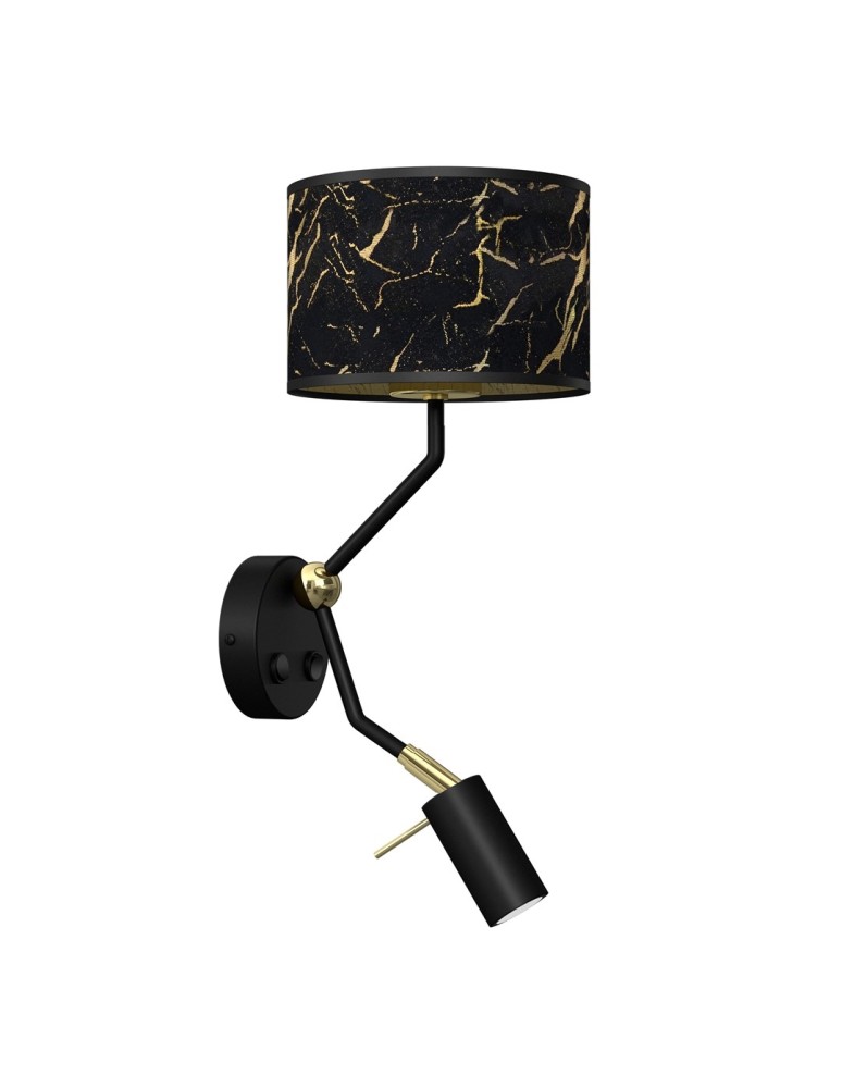 Milagro Kinkiet SENSO Black/Gold 1xE27 + 1x mini GU10 MLP7291 Milagro Kinkiet SENSO Black/Gold 1xE27 + 1x mini GU10 MLP7291