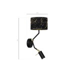 Milagro Kinkiet SENSO Black/Gold 1xE27 + 1x mini GU10 MLP7291 Milagro Kinkiet SENSO Black/Gold 1xE27 + 1x mini GU10 MLP7291