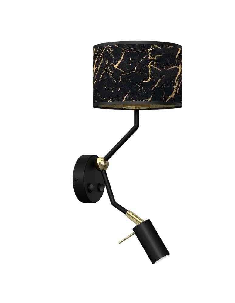 Milagro Kinkiet SENSO Black/Gold 1xE27 + 1x mini GU10 MLP7291 Milagro Kinkiet SENSO Black/Gold 1xE27 + 1x mini GU10 MLP7291