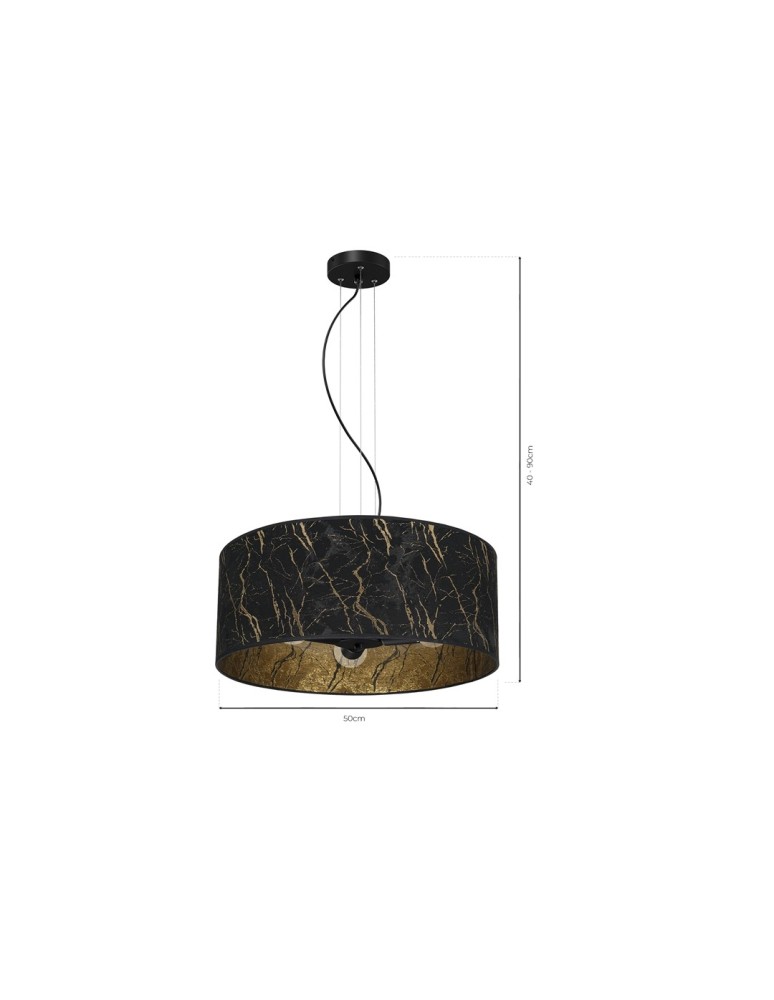 Milagro Lampa wisząca SENSO Black/Gold 3xE27 MLP7298 Milagro Lampa wisząca SENSO Black/Gold 3xE27 MLP7298