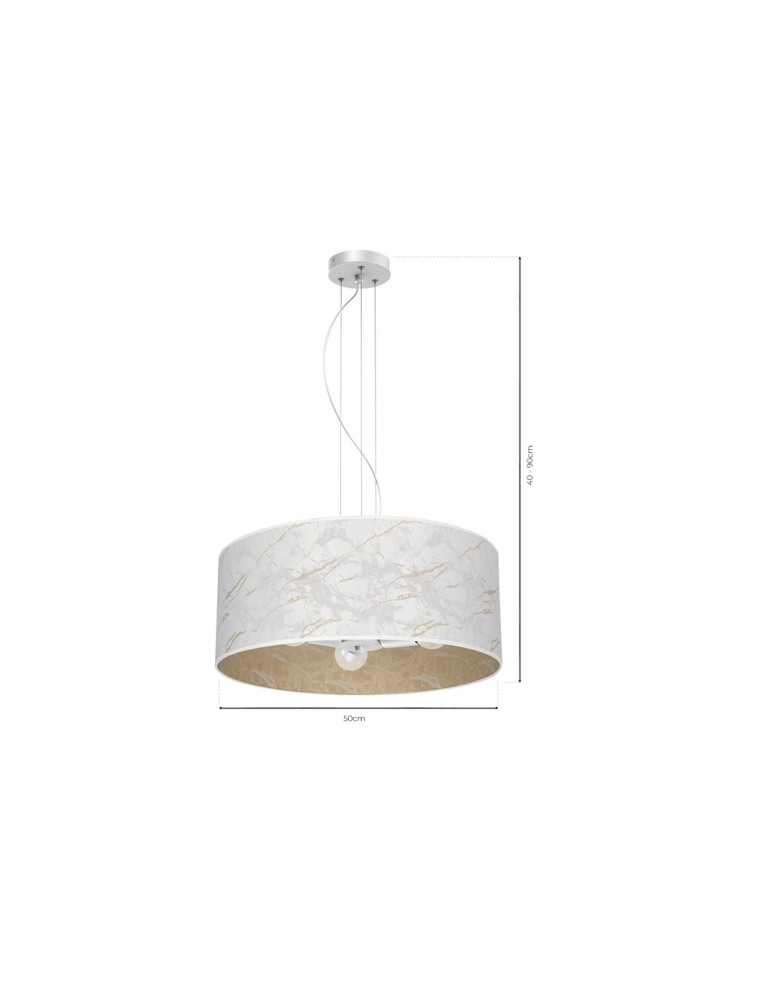 Milagro Lampa wisząca SENSO White/Gold 3xE27 MLP7309