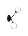 Milagro Kinkiet JOY BLACK / GOLD 2xE14 MLP7458