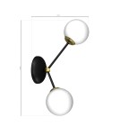 Milagro Kinkiet JOY BLACK / GOLD 2xE14 MLP7458 Milagro Kinkiet JOY BLACK / GOLD 2xE14 MLP7458