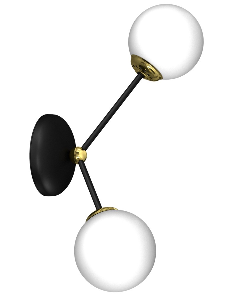 Milagro Kinkiet JOY BLACK / GOLD 2xE14 MLP7458 Milagro Kinkiet JOY BLACK / GOLD 2xE14 MLP7458