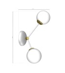 Milagro Kinkiet JOY WHITE / GOLD 2xE14 MLP7462 Milagro Kinkiet JOY WHITE / GOLD 2xE14 MLP7462