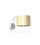 Milagro Kinkiet MARSHALL WHITE / RATTAN 1xE27 MLP7482 Milagro Kinkiet MARSHALL WHITE / RATTAN 1xE27 MLP7482