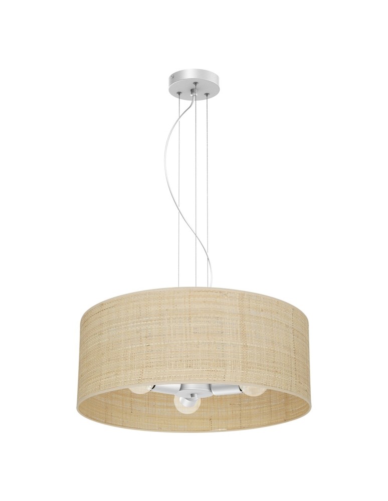 Milagro Lampa wisząca MARSHALL WHITE / RATTAN 3xE27 MLP7490 Milagro Lampa wisząca MARSHALL WHITE / RATTAN 3xE27 MLP7490