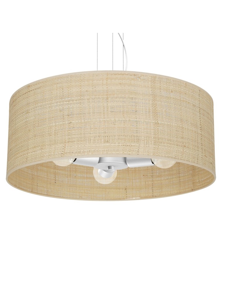 Milagro Lampa wisząca MARSHALL WHITE / RATTAN 3xE27 MLP7490 Milagro Lampa wisząca MARSHALL WHITE / RATTAN 3xE27 MLP7490
