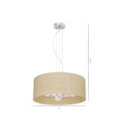 Milagro Lampa wisząca MARSHALL WHITE / RATTAN 3xE27 MLP7490 Milagro Lampa wisząca MARSHALL WHITE / RATTAN 3xE27 MLP7490