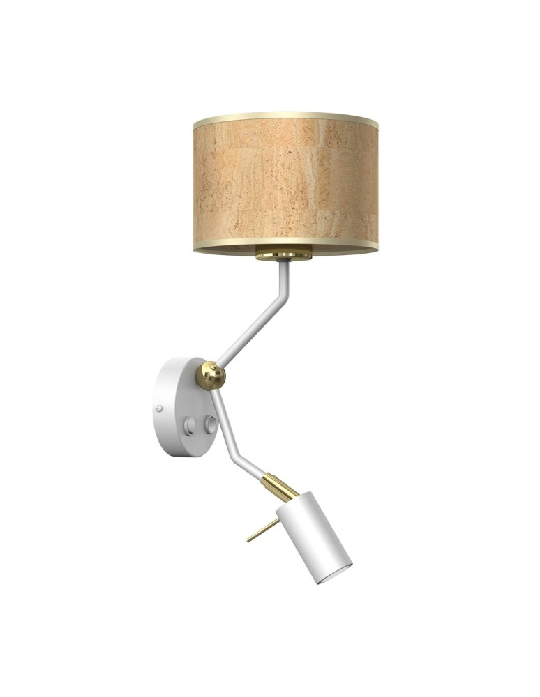 Milagro Kinkiet CORK White/Cork 1xE27 + Mini GU10 MLP7516 Milagro Kinkiet CORK White/Cork 1xE27 + Mini GU10 MLP7516