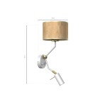 Milagro Kinkiet CORK White/Cork 1xE27 + Mini GU10 MLP7516 Milagro Kinkiet CORK White/Cork 1xE27 + Mini GU10 MLP7516