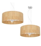 Lampy wiszące boho - Milagro Lampa wisząca CORK White/Cork 3xE27 MLP7523 - product 1