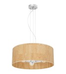 Lampy wiszące boho - Milagro Lampa wisząca CORK White/Cork 3xE27 MLP7523 - product 2