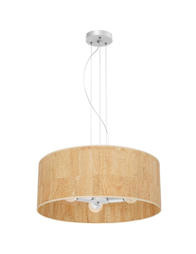 Milagro Lampa wisząca CORK White/Cork 3xE27 MLP7523