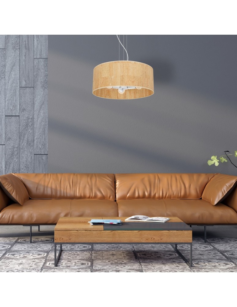 Milagro Lampa wisząca CORK White/Cork 3xE27 MLP7523