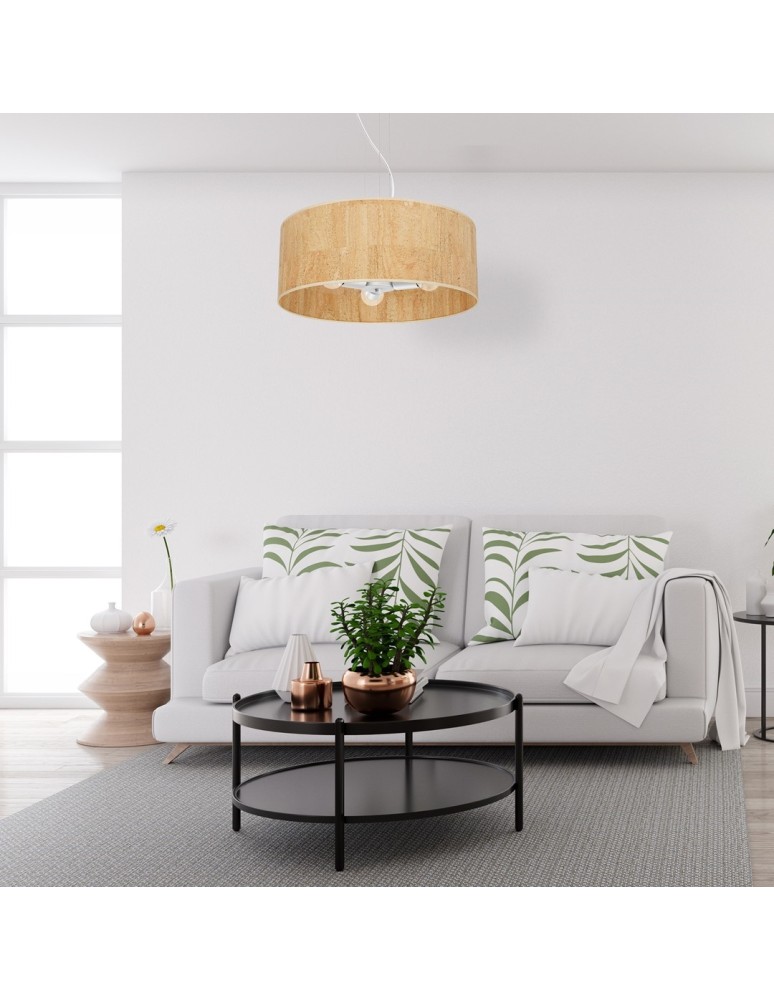 Milagro Lampa wisząca CORK White/Cork 3xE27 MLP7523