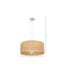 Lampy wiszące boho - Milagro Lampa wisząca CORK White/Cork 3xE27 MLP7523 - product 9
