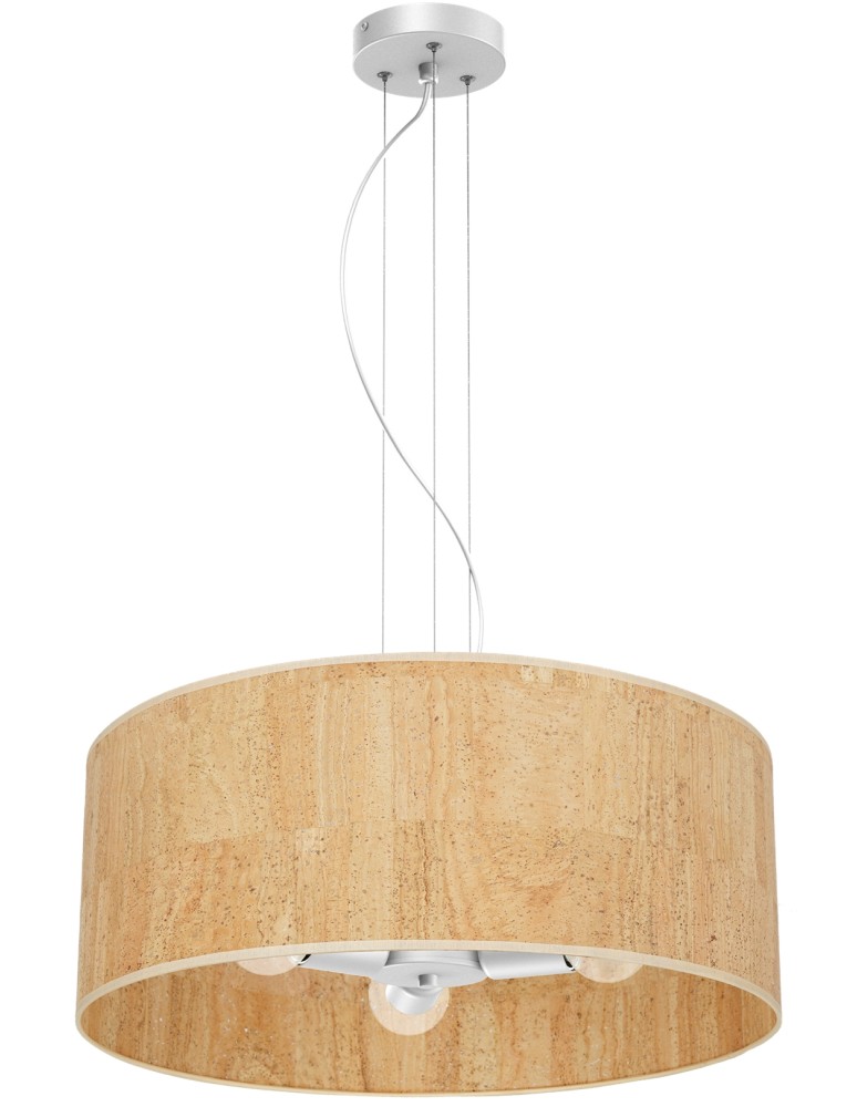 Milagro Lampa wisząca CORK White/Cork 3xE27 MLP7523