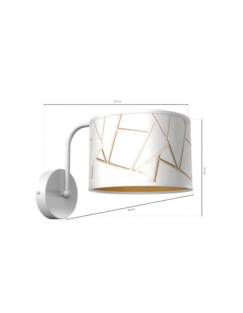 Milagro Kinkiet ZIGGY WHITE White/Gold 1xE27 MLP7561 Milagro Kinkiet ZIGGY WHITE White/Gold 1xE27 MLP7561