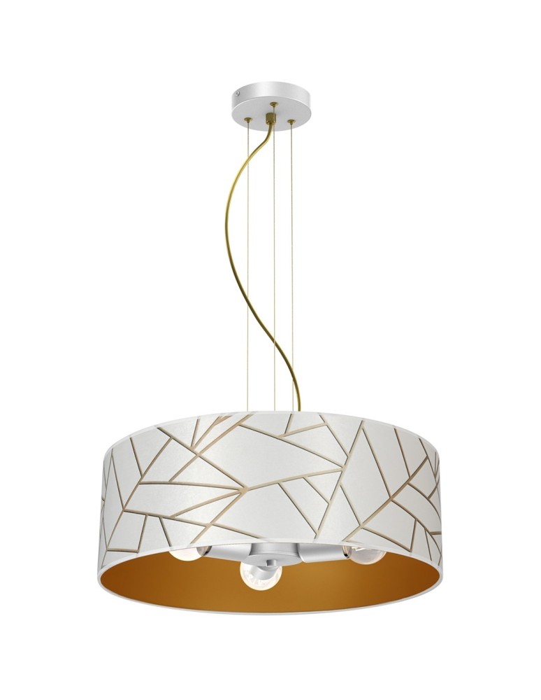 Milagro Lampa wisząca ZIGGY WHITE White/Gold 3xE27 MLP7569 Milagro Lampa wisząca ZIGGY WHITE White/Gold 3xE27 MLP7569