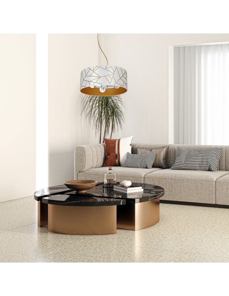 Milagro Lampa wisząca ZIGGY WHITE White/Gold 3xE27 MLP7569 Milagro Lampa wisząca ZIGGY WHITE White/Gold 3xE27 MLP7569