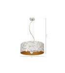 Milagro Lampa wisząca ZIGGY WHITE White/Gold 3xE27 MLP7569 Milagro Lampa wisząca ZIGGY WHITE White/Gold 3xE27 MLP7569
