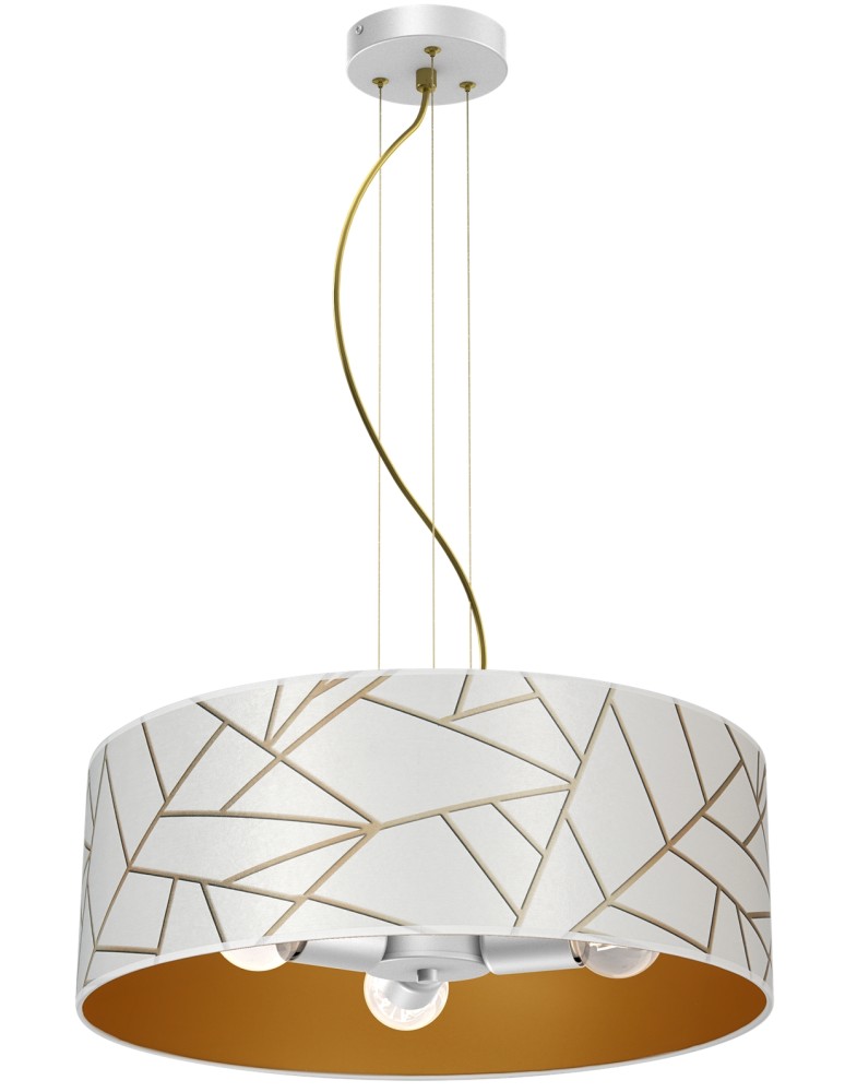 Milagro Lampa wisząca ZIGGY WHITE White/Gold 3xE27 MLP7569 Milagro Lampa wisząca ZIGGY WHITE White/Gold 3xE27 MLP7569