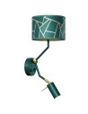 Milagro Kinkiet ZIGGY GREEN Gold/Bottle green  1xE27+1x mini GU10 MLP7573