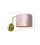 Milagro Kinkiet ZIGGY PINK Gold/Pink 1xE27 MLP7583 Milagro Kinkiet ZIGGY PINK Gold/Pink 1xE27 MLP7583