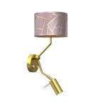 Milagro Kinkiet ZIGGY PINK Gold/Pink 1xE27 + 1x mini GU10 MLP7584 Milagro Kinkiet ZIGGY PINK Gold/Pink 1xE27 + 1x mini GU10 MLP7584