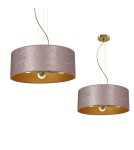 Lampy wiszące różowe - Milagro Lampa wisząca ZIGGY PINK Gold/Pink 3xE27 MLP7591 - product 1