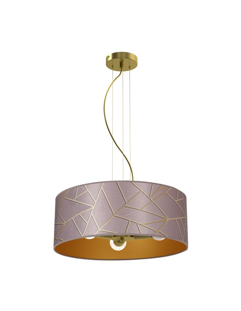 Milagro Lampa wisząca ZIGGY PINK Gold/Pink 3xE27 MLP7591
