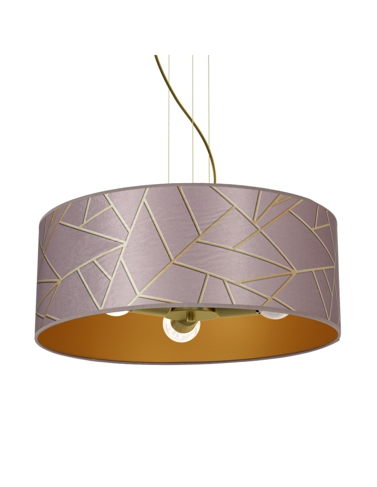 Milagro Lampa wisząca ZIGGY PINK Gold/Pink 3xE27 MLP7591