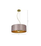 Lampy wiszące różowe - Milagro Lampa wisząca ZIGGY PINK Gold/Pink 3xE27 MLP7591 - product 8