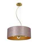 Lampy wiszące różowe - Milagro Lampa wisząca ZIGGY PINK Gold/Pink 3xE27 MLP7591 - product 9