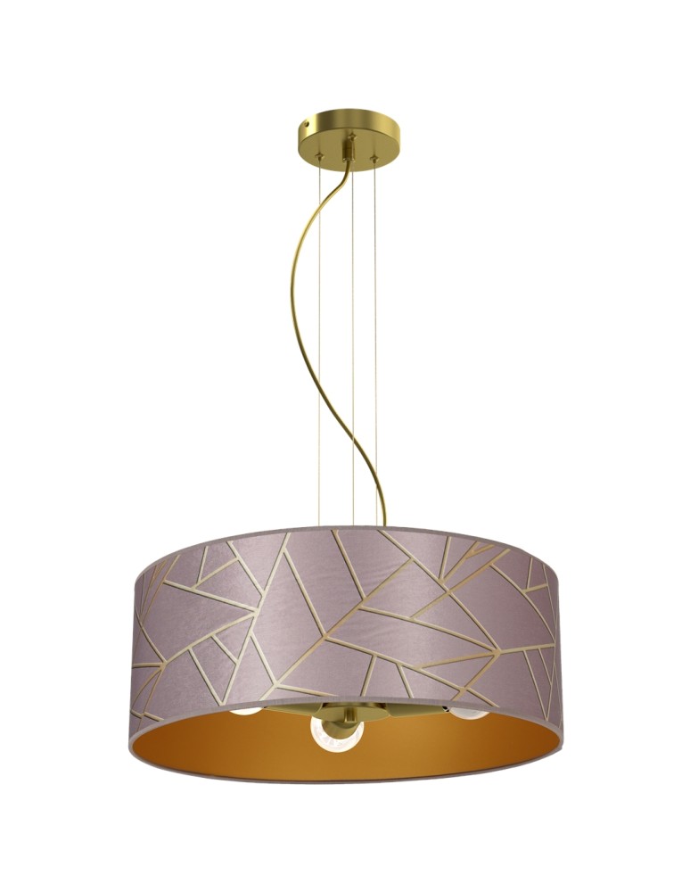 Milagro Lampa wisząca ZIGGY PINK Gold/Pink 3xE27 MLP7591