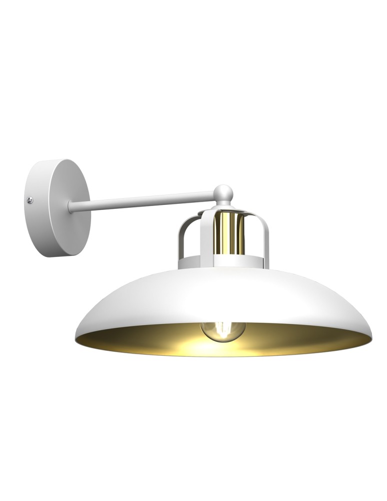 Milagro Kinkiet FELIX WHITE/GOLD 1xE27 MLP7702 Milagro Kinkiet FELIX WHITE/GOLD 1xE27 MLP7702