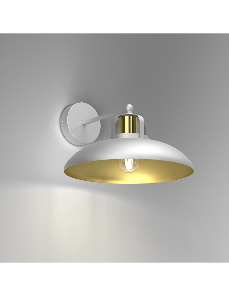 Milagro Kinkiet FELIX WHITE/GOLD 1xE27 MLP7702 Milagro Kinkiet FELIX WHITE/GOLD 1xE27 MLP7702