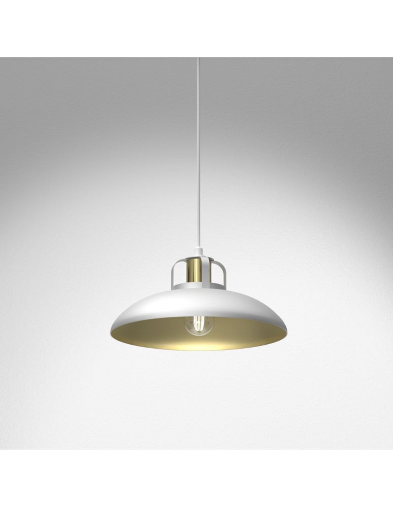 Milagro Lampa wisząca FELIX WHITE/GOLD 1xE27 MLP7704 Milagro Lampa wisząca FELIX WHITE/GOLD 1xE27 MLP7704