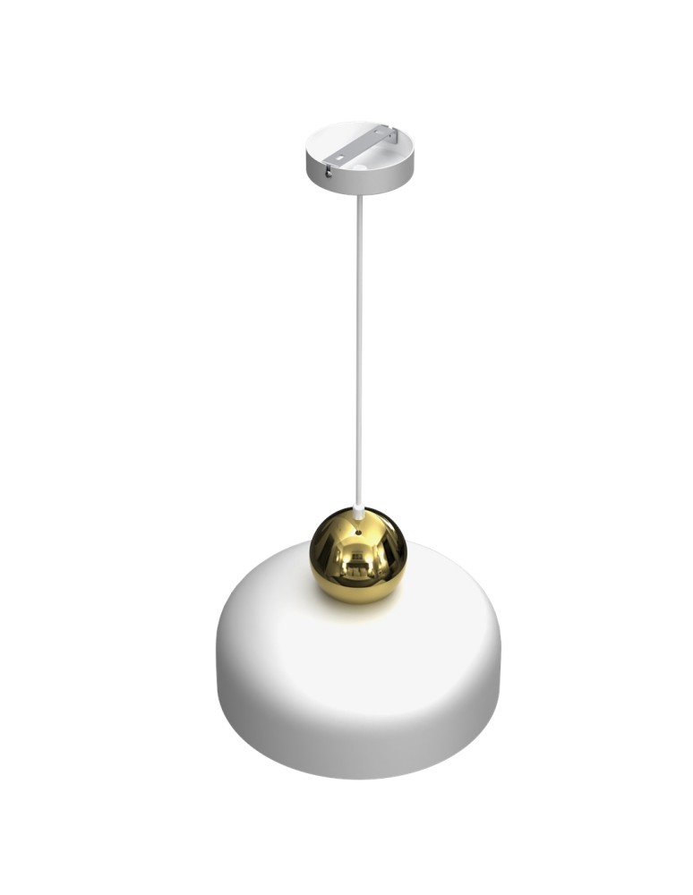 Milagro Lampa Wisząca HARALD GOLD/WHITE 1xE27 MLP7243