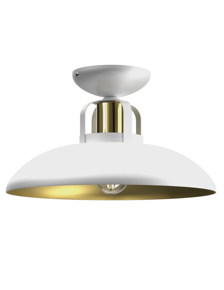 Milagro Lampa sufitowa FELIX WHITE/GOLD 1xE27 MLP7703 Milagro Lampa sufitowa FELIX WHITE/GOLD 1xE27 MLP7703