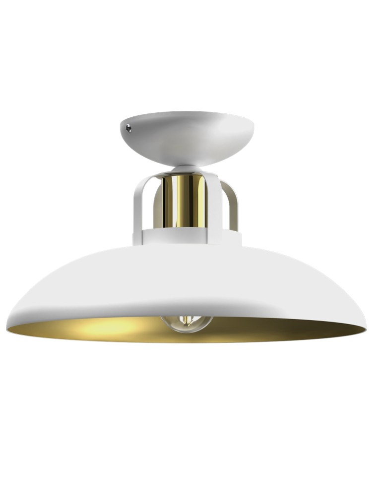 Milagro Lampa sufitowa FELIX WHITE/GOLD 1xE27 MLP7703 Milagro Lampa sufitowa FELIX WHITE/GOLD 1xE27 MLP7703