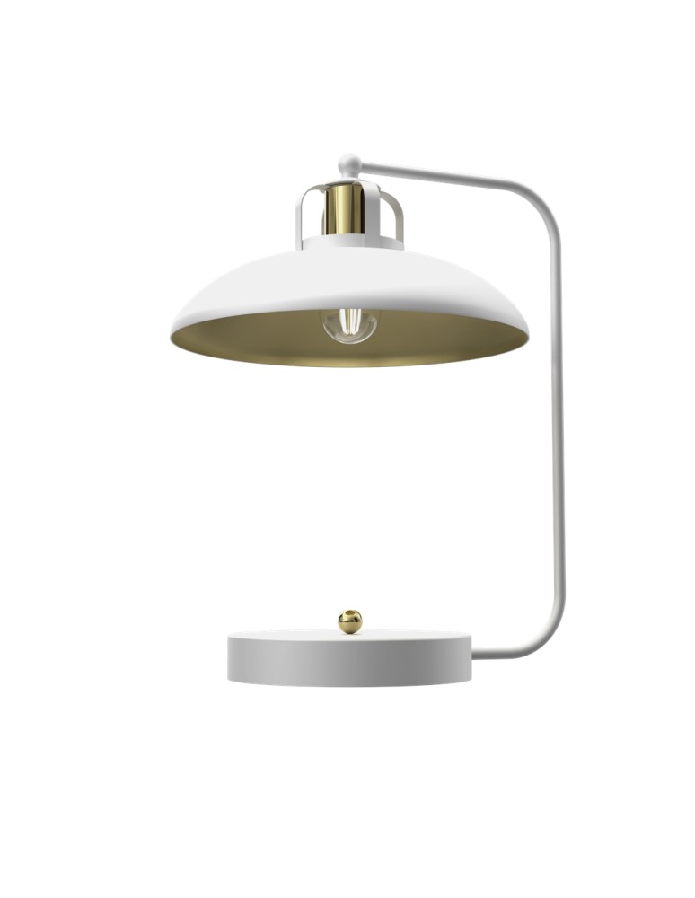 Milagro Lampka biurkowa FELIX WHITE/GOLD 1xE27 MLP7706 Milagro Lampka biurkowa FELIX WHITE/GOLD 1xE27 MLP7706